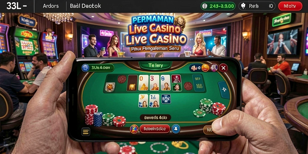 Tampilan gameplay Live Casino yang memukau di 33L.