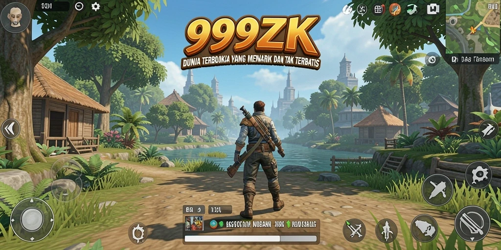 Gameplay dinamis dan interaktif dalam dunia terbuka 999ZK.