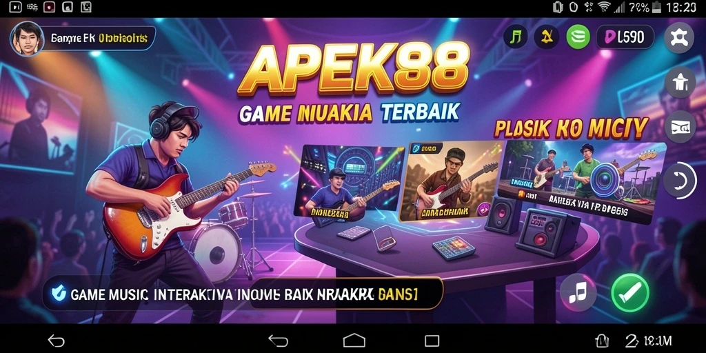 Screenshot APEK88 menampilkan gameplay menarik dengan pilihan lagu beragam.