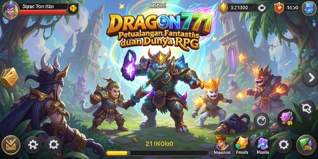 Tampilan menakjubkan dari gameplay RPG DRAGON777.
