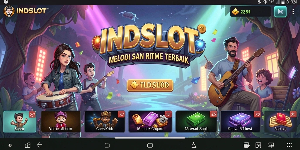 Tampilan menarik dari gameplay musik yang seru.
