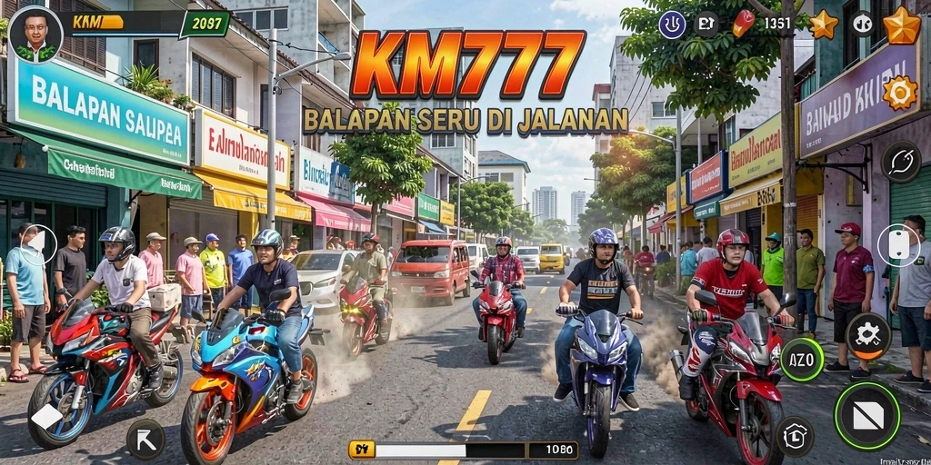 Tampilan gameplay Racing yang menarik dan seru di KM777.