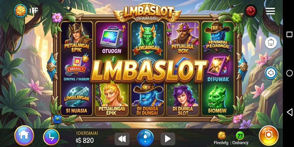 Tampilan gameplay LMBASLOT yang mengasyikkan dan penuh warna.