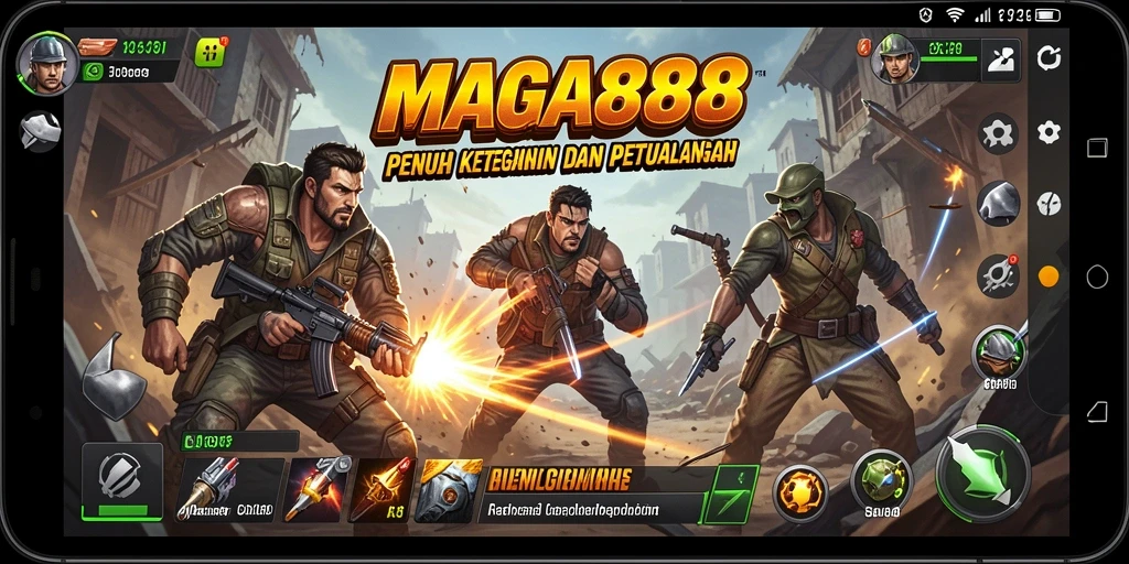 Tampilan gameplay MAGA888 yang penuh aksi dan ketegangan.