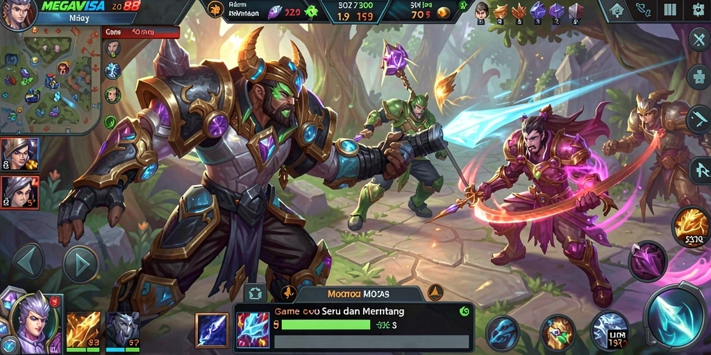 Tangkapan layar gameplay menampilkan aksi seru dalam MEGAVISA88.