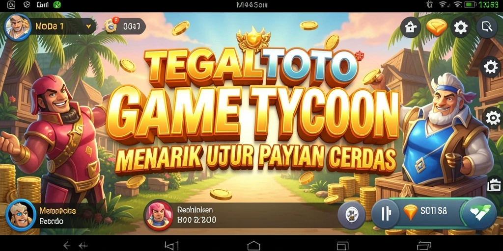 Tangkapan layar gameplay TEGALTOTO menampilkan manajemen bisnis yang intens.